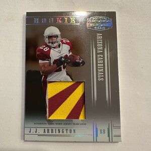 Arizona Cardinals Rookie Trading Card with Jersey Patch of JJ Arrington mint